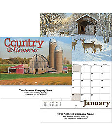 Promotional Wall Calendars: Country Memories Stapled Wall Calendar